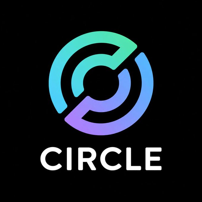 The Circle logo appears as a stylized 'C' in gradient teal, blue, and purple on a black background, with 'CIRCLE' written below.