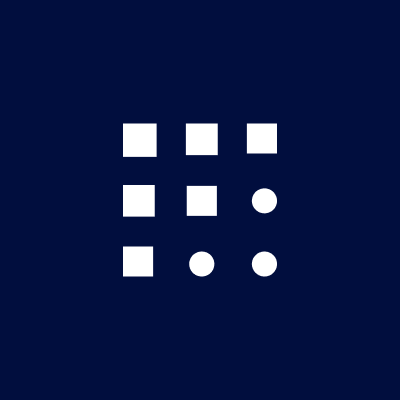 The image features a minimalist logo consisting of white squares and circles arranged in a 3x3 grid against a deep navy blue background, evoking a sense of digital connectivity and structured data.

This visual ties into the post about Fetch.ai ($FET), as the grid of geometric shapes symbolizes the organized network of AI agents being deployed across university campuses to assist students with various tasks.