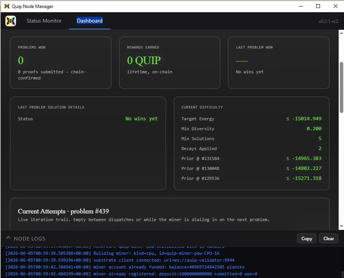 A computer monitor displaying a dashboard, which includes several tabs including one titled "@quip network" and another one with the word "Sau". The screen displays various data such as a list of problems and a breakdown of issues along with their solutions.