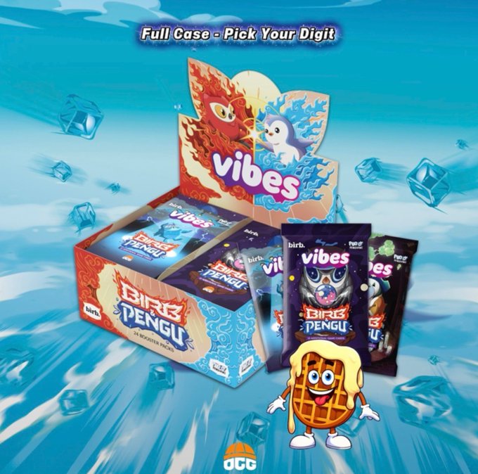The image features a box of Vibes Pebbles candy with two different flavors, one blue and one purple. The box contains five pieces each flavor, making a total of ten candies. There are also three small bags of Pebbles Pebbles candy in the background, adding to the variety of treats available. The post encourages viewers to "pick your digit" for a chance to win these candies, creating an interactive element that engages with the content and promotes the product.