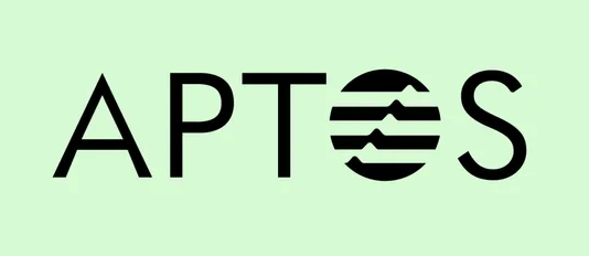 The image displays the Aptos logo, featuring the text "APTOS" with a stylized circular symbol replacing the "O," set against a light green background. This branding accompanies a post about Aptos's proposal (AIP 146) to expand the role of staked $APT in supporting increased transaction limits and advanced DeFi activities on the network.