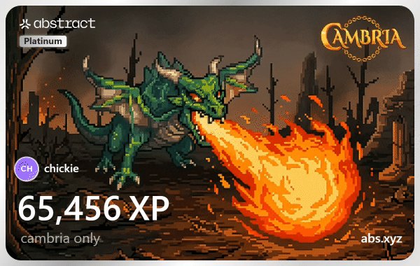 The image features a green dragon with flames coming out of its mouth, located in the center of the frame. The background shows a forest setting with trees and rocks, creating an immersive gaming atmosphere. In the bottom right corner of the image, there is text that reads "Happy Abstract XP Day featuring the favourite dragons of all Cambria Dungeonbria players! As always, Cambria only – however that works Wen Dungeon Patch?".