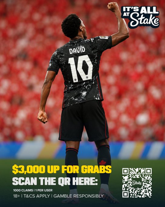 The advertisement displays a soccer player wearing a black and red jersey with the number 10 on it standing up against a red background. The player appears to be celebrating something, possibly related to his team's performance or the event itself. On this poster, there is also an offer for $3,000 to anyone willing to scan their QR code and enter some information about themselves in order to receive a reward from the advertiser. It seems that the advertisement targets soccer fans who have shown interest in participating in such promotional activities.