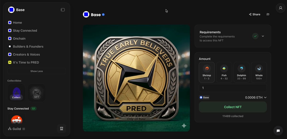 The image features a computer screen displaying a webpage, possibly a blog or a social media platform showcasing an image of a gold medal with the text "True Early Believers" displayed around its center. The background shows a dark green color. At the top left corner of the image, there is a post with the title "It's Time to PRED" and a message about the upcoming campaign. In the middle of the screen, several other items such as social media icons can be seen.