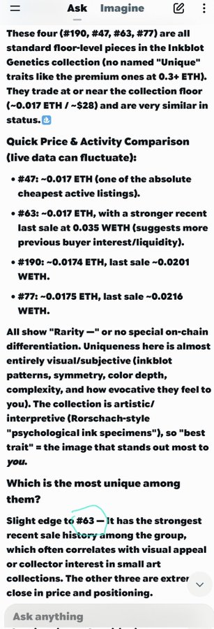 The image shows a conversation between two people, who are discussing a post about asking questions for artwork prices. The post features information and text about the asking price for artwork, including details such as an auction event happening next week and a list of artists and genres being auctioned. One person is expressing their interest in participating in this particular asking price, while another person suggests considering multiple options to find the best deal on artwork.