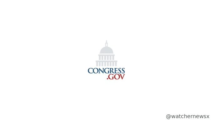 A white background displaying the Congress.gov logo with the U.S. Capitol dome icon and watermark '@watchernewsx'.