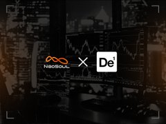 A dark promotional graphic displays the logos for NIBSOUL and DGI alongside a central 'X' between them, set against a blurred urban backdrop with corner brackets framing the image.
