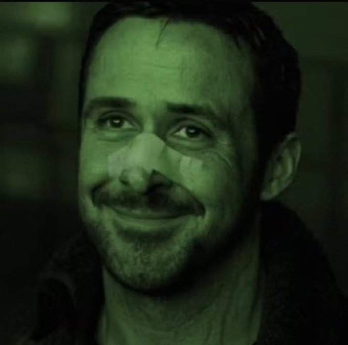 A green-tinted, night-vision style close-up portrait of a smiling man with stubble and a beard, likely expressing hopeful anticipation for an $ANSEM airdrop as mentioned in the post. The monochromatic green filter gives the image a humorous, almost desperate "begging for crypto" vibe that complements the playful plea for free tokens.