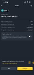 Cryptocurrency withdrawal interface showing a USDT balance of 19,843.93886760 USDT with options for internal and on-chain transfer, featuring 'Hủy' (Cancel) and 'Tiếp tục' (Continue) buttons in Vietnamese.