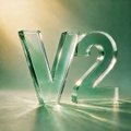 A glass sculpture of "V2" is shown, likely representing a version 2 launch as hinted by the post's "domain expansion: goateto launchpato."