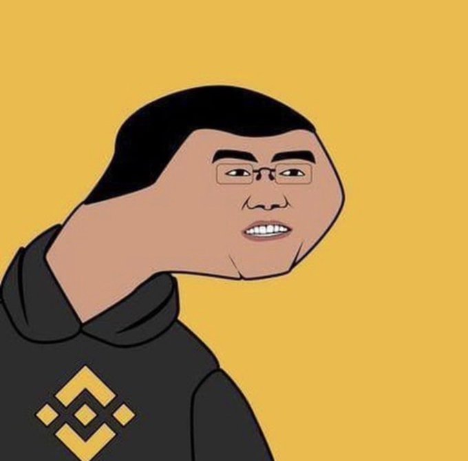 A cartoon avatar with an exaggerated jaw, glasses, and a black hoodie featuring the Binance logo appears alongside a post celebrating reaching 240k, referencing a 22x gain posted at 7k and sharing a Solana wallet address. The Binance logo on the hoodie ties the image to crypto trading, matching the post's reference to a crypto wallet address.