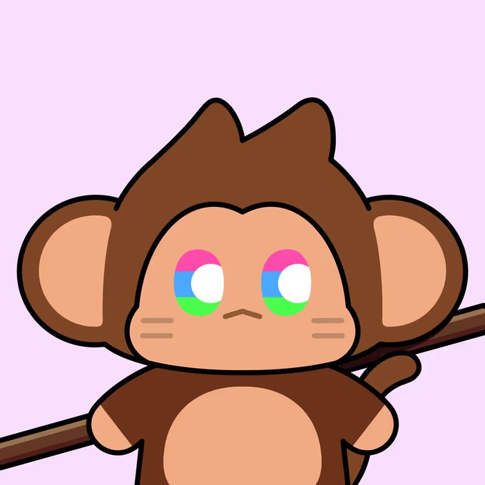 A cartoon chimp character from the Chimpers NFT collection with polychromatic pride-colored eyes is featured against a light pink background, illustrating the recent sale of Takuko #119 for 0.72 ETH by hawl3y.eth.
