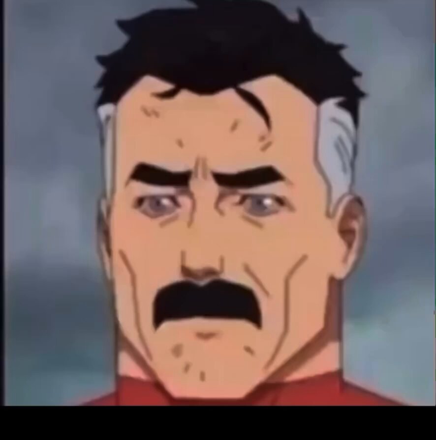 The image features a cartoon character, presumably a man, with a mustache and goatee. His facial features include large black eyebrows and two eyes situated close together above his nose. In the background of the image, there is text that reads "a piece of me dies with every ask getting filled since $70". This text appears to be related to an online post or a social media account featuring the cartoon character's artwork.