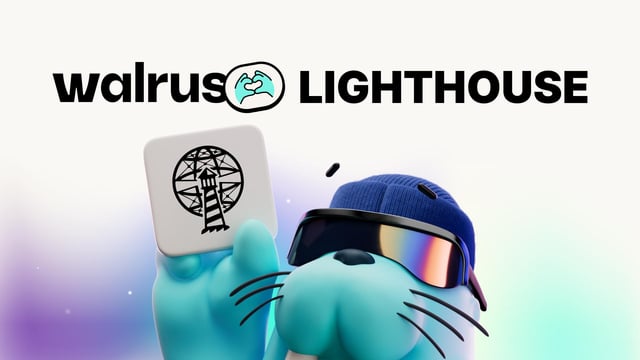 Logo graphic reading 'Walrus Lighthouse' with a cartoon blue walrus wearing sunglasses and holding a card with a lighthouse emblem.