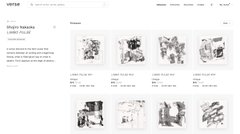 A screenshot of a Verse.art gallery webpage displaying a collection of digital artworks titled 'Artistic Features — Lovely Fox art'.