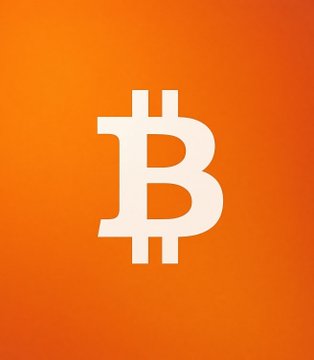 The image displays the Bitcoin (₿) logo in white against a vibrant orange background. It relates to the post by visually representing Bitcoin, the cryptocurrency whose probability of reaching $200,000 in 2026 has reportedly hit a record low of just 2%.