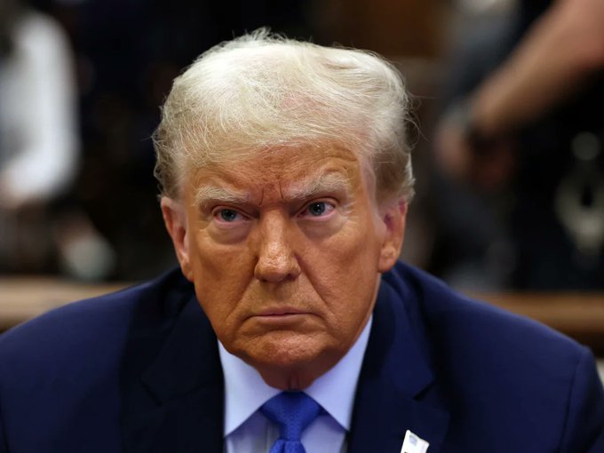 This image shows a close-up of Donald Trump, likely intended to convey frustration or concern regarding the US Senate's decision not to vote on the #Bitcoin Clarity Act until September. The accompanying text expresses outrage over this delay and claims the US is "losing to Russia" in crypto legislation.
