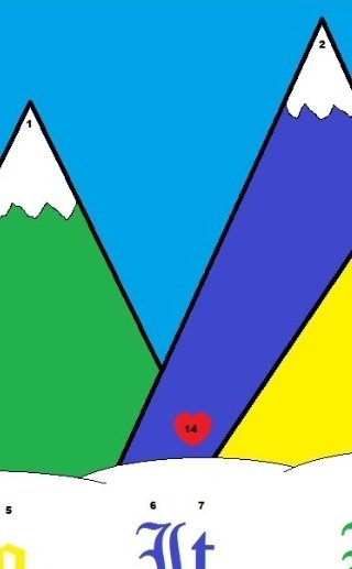The image features a colorful mountain landscape with two mountains, one green and one blue, set against a clear blue sky. A red heart is located at the bottom of the image, which appears to be a birthday card or a greeting for Ripple XRP. The text " Tomorrow is Ripple XRP 14th birthday. What are you expecting?" suggests that this image was created as part of a birthday celebration or a special event related to Ripple XRP.
