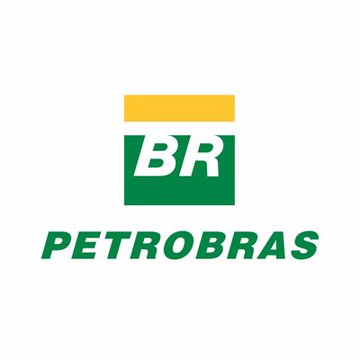 The image shows the Petrobras logo, featuring a green and yellow square emblem with "BR" in white, above the company name "PETROBRAS" in green text. This relates to the post as it represents the energy company partnering with Cardano blockchain to track renewable energy assets and validate environmental claims for sustainable fuels.