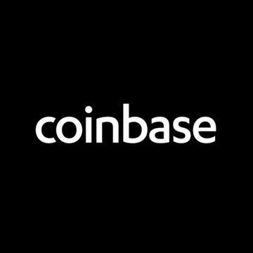 The image shows the Coinbase logo in white text on a black background. The accompanying post references Coinbase as the cryptocurrency exchange where Injective's mainnet migration is nearing completion and deposits will resume today.