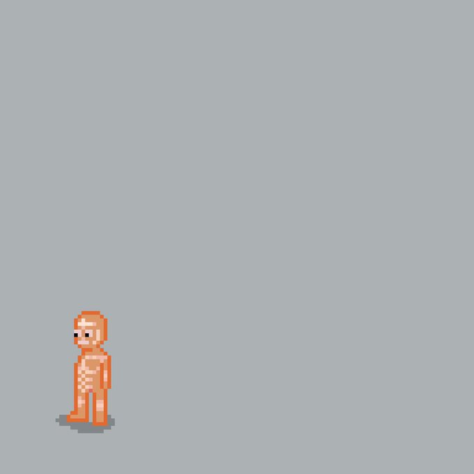 The image features a skeleton character standing against a gray background, which appears to be a poster or advertisement for minting. The skeleton is wearing an orange outfit that stands out against the gray backdrop. The text "Mint day announcement coming tomorrow Minting on @opensea Mint page link with first uploaded wallets will be up also The Experiment will soon go live" is present in the image, suggesting that a new minting service or product has been launched and it's about to be released for users to try out.

The skeleton character seems to be walking towards something on the right side of the image, possibly indicating an upcoming event or release related to the minting service. The overall atmosphere of the image is one of anticipation and excitement as people look forward to using this new minting service.