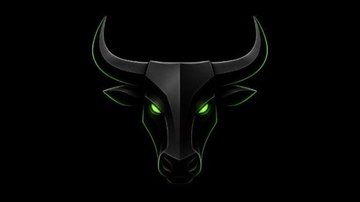A stylized black bull's head with glowing green eyes and neon green outlines is set against a dark background, evoking the fierce energy of a bull market. The image's bullish imagery visually reinforces the post's message of whale wallets aggressively accumulating tokens, symbolizing strong market momentum.