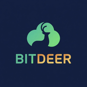 Bitdeer logo on a dark navy background with the word “BITDEER” in a green-to-orange gradient. The post reports that Bitdeer ($BTDR) mined about 3,855 BTC in Q3, up 43%, and raised its quarterly revenue forecast to $305 million and adjusted EBITDA estimate to $83 million.