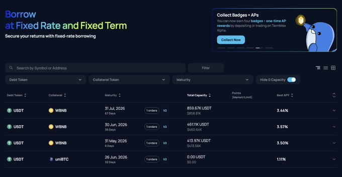 The image shows a computer screen displaying a website called "borrow at fixed rate and fixed term" with a blue background and white text. The website offers users the option of choosing between a fixed interest rate or a variable interest rate, depending on their preferences. There is also an option to choose between a fixed term or a flexible term for the loan. The image includes several familiar faces, suggesting that it might be a social media post promoting this particular website.