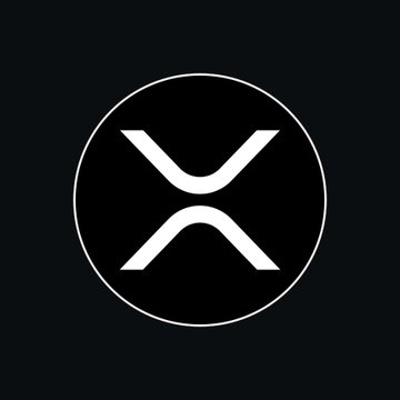 The image displays the XRP logo, featuring a stylized white "X" enclosed in a circle on a black background. This logo represents Ripple's cryptocurrency, aligning with the post's discussion of Ripple and XRP's potential role in future financial infrastructure.