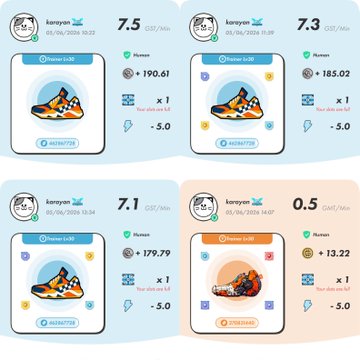 The image shows a collection of four different shoe designs, each with its own unique style and color scheme. The shoes are displayed in various positions across the image, allowing viewers to compare their features side by side. The text "お祭りなので1回してゲット ヨルダン" is also present in the image, which could be a description or an explanation about one of the shoe designs.