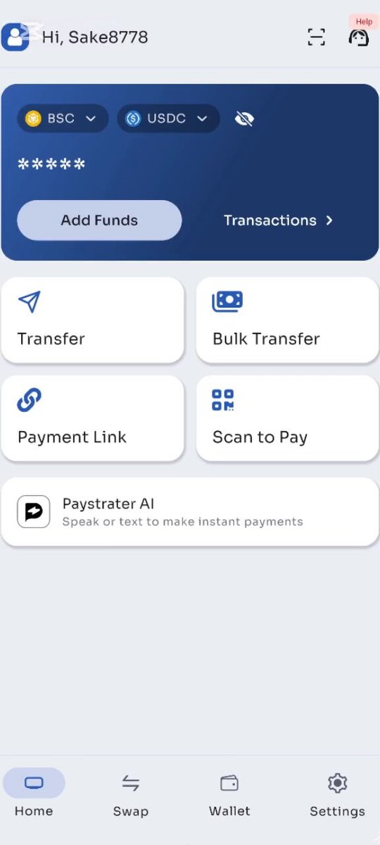 The image shows a phone screen displaying an app interface with various options for transactions. The main focus of the image is a feature called "Swap", which allows users to exchange one cryptocurrency, such as USDC or BNB, for another. This feature can be beneficial in situations where users want to quickly and easily switch between different cryptocurrencies without having to leave the app or pay extra fees when moving tokens across multiple chains. The post also mentions that this feature is fast, cheap, and does not require leaving the app.