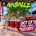 A promotional poster or thumbnail for a live event labeled 'APCBALLZ' scheduled for 'OCT 12', featuring an image of a person on a rooftop.