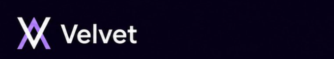 The image displays the "Velvet" logo in white text alongside a stylized purple and white "VX" monogram on a dark background, which relates to the post as Velvet appears to be a trading or on-chain analytics platform that helps users efficiently identify and track emerging opportunities without the manual verification drain described in the text.