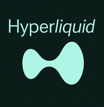The image shows an icon depicting two parabolas, each with a circular shape within them representing data points. The text above the logo reads "HYPERLIQUID", while below it there's a description of the Hyperliquid platform that highlights its success in predicting market trends and reaching $3 billion in Open Interest. This demonstrates how the platform has become increasingly valuable to real estate investors due to its ability to track market fluctuations with precision.