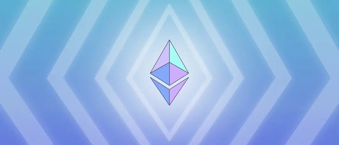 The Ethereum diamond emblem appears centered against a layered blue geometric backdrop, visually reinforcing the post's announcement of an Ethereum Foundation-hosted livestream about confidential network coordination via Interfold on September 2nd at 4pm UTC.