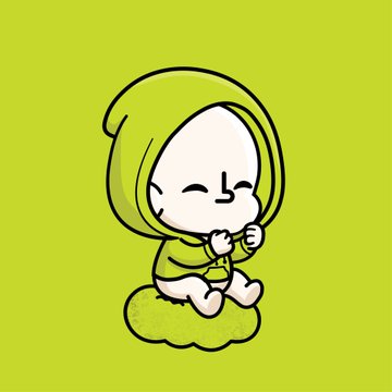 A cartoon baby in a green hooded onesie sits contentedly on a green cloud against a lime-green background, visually tying in with the "TOTZ" (babies) theme of the announcement about the token launching on the Robinhood Chain. The cheerful, cuddly mascot reinforces the playful "are you ready for TOTZ?" message encouraging likes, retweets, and wallet drops.
