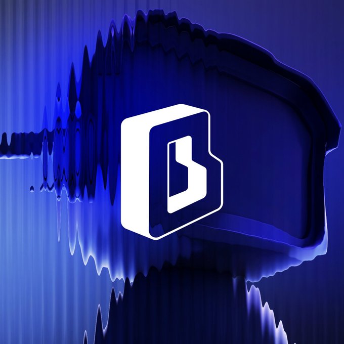 The image features a stylized white 3D "B" logo set against a dynamic blue soundwave background, likely representing the Blokyz NFT project. The soundwave visual aligns with the post's message of urgency and momentum, emphasizing that fewer than 100 Blokyz remain to claim alongside the impressive milestone of over $63 million in USD refunded.