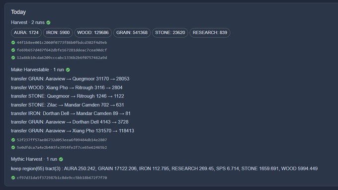 The image shows a computer screen with various text, possibly from an online source like a blog or social media site. It features a list of different items related to harvest season that was recently posted or discussed by multiple users. The list includes terms such as "harvest day", "harvest", "rice", "quinoa", and "grain". There are also some names, but the specific details about each item cannot be determined from the image alone. The screen suggests a discussion or a shared experience among a community focused on agriculture and farming practices.