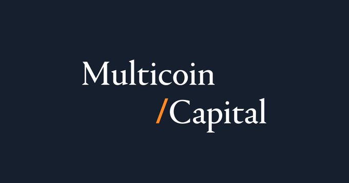 A logo displaying 'Multicoin / Capital' in white serif text on a dark navy background.