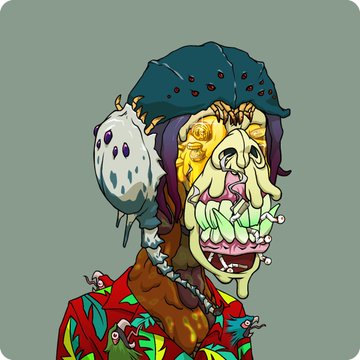 The image features an illustration of a person wearing a colorful outfit with a monkey head hat and other unique elements. The person appears to be a character from a cartoon or comic book, possibly inspired by the BAYC community. The caption reads "I must admit, after few years, I've once again witnessed the passion and strength of the BAYC community: Over the past few days, BAYC/MAYC holders from different countries, speaking different languages, have given me a lot of positive feedback and encouragement".