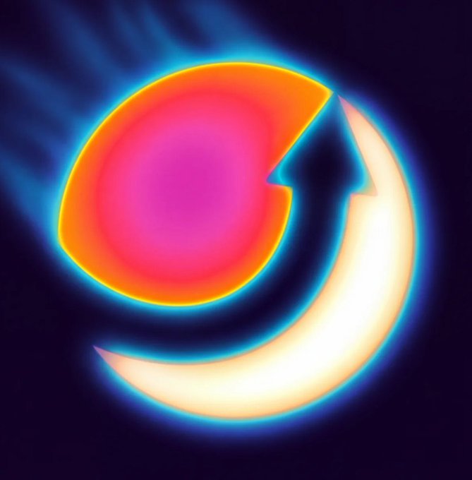 The image depicts a vibrant red and orange sun being eclipsed by a glowing crescent moon against a dark blue background, symbolizing an intense cosmic competition as moon-related brands ("Moonshot") challenge sun-related brands ("Suns") in the marketplace. The celestial battle visually represents the competitive "trenches" referenced in the caption, where moon-related tokens are rising to challenge their sun-themed counterparts.