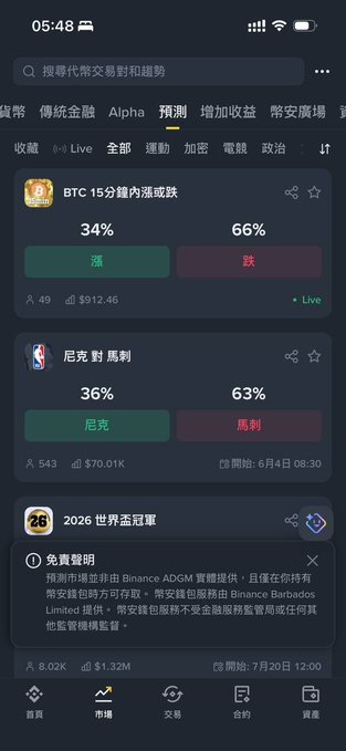 The image shows a cell phone screen displaying a website called Binance, which has information about predicting points for games or apps. The user interface of the app features a leaderboard and a list of games with their corresponding predicted points. There are also options to download the app from the App Store or other sources.