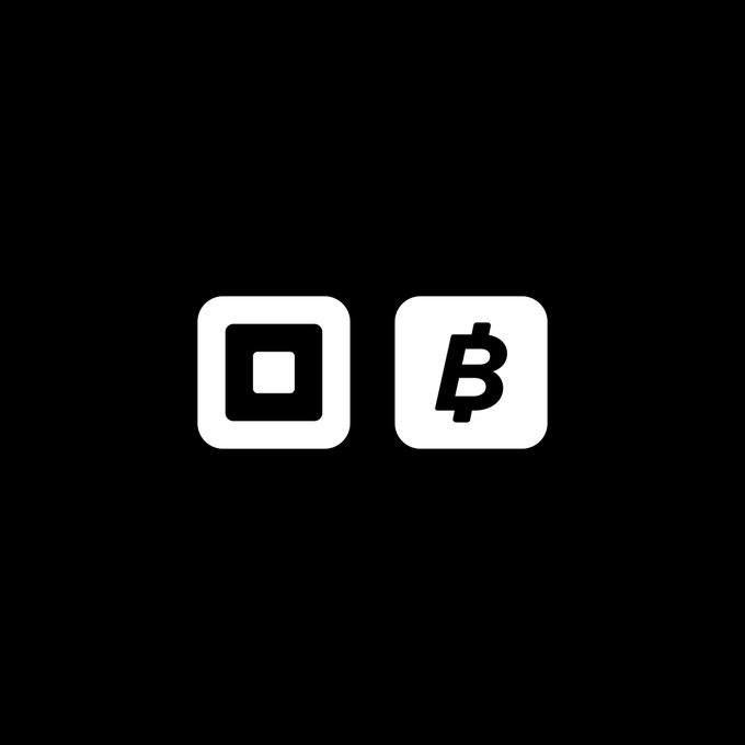 The image features a black background with two white square icons placed side by side, each containing a Bitcoin symbol within its center. The text "Paid for my haircut with bitcoin today" is written below the icons, indicating that someone has paid for their haircut using Bitcoin. The caption further explains that the payment was made through a cryptocurrency exchange called @Square and that it was enabled by the user's Bitcoin wallet.