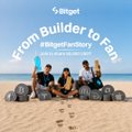 Bridgewater logo with the tagline 'From Builder to Fan' displayed alongside an image of fans relaxing in inflatable chairs on a beach.