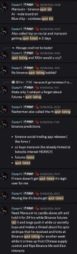 A collection of crypto chart screenshots showing red percentage drops across various coins, paired with a post about taking profits and selling off most of their holdings to cash out at a high price.