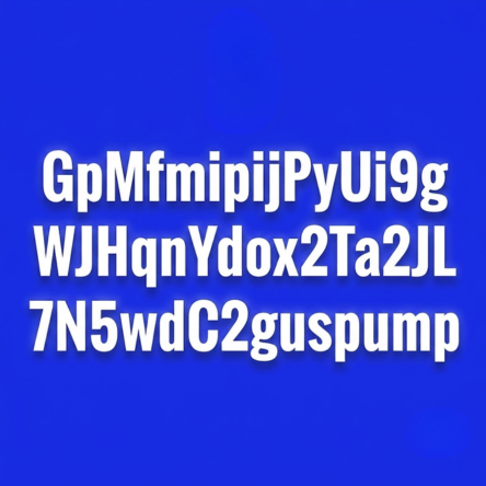 A blue graphic displays the Solana contract address "GpMfmipijPyUi9gWJHqnYdox2Ta2JL7N5wdC2guspump" in bold white text, corresponding to the $VAMPCOIN token mentioned in the accompanying post about a Pump Fun token on USDC.
