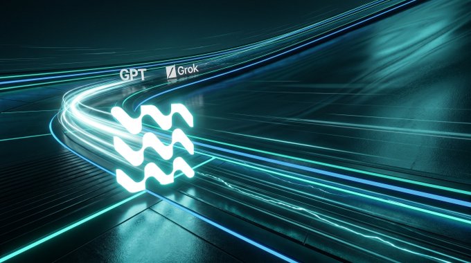 The image shows an abstract representation of a futuristic cityscape with neon lights, including a curved road that appears to be moving at high speed. The background features a gradient of blue and green colors, creating a sense of depth and dimensionality. The text in the image reads "Why do general AI models fail in cryptocurrency analysis? The answer lies in the CAIA benchmark, a test that measures a model's ability to perform as a beginner human analyst". This suggests that the image is related to an AI or machine learning project focused on analyzing cryptocurrency trends and patterns using artificial intelligence techniques.