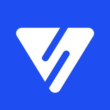 The image is the VALR logo—a stylized white "V" on a blue background—representing VALR, the African crypto exchange mentioned in the accompanying post about powering its perpetuals with Hyperliquid's onchain liquidity.