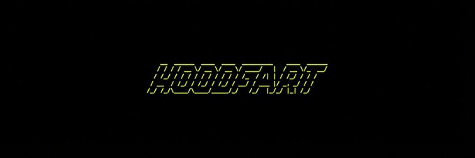 The image displays the text "$HOODFART" in a stylized, outlined font against a black background. This visually represents the ticker symbol mentioned in the accompanying post.