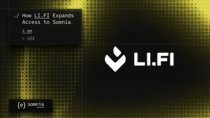 The image features a poster with a yellow background that displays the text "How LIFi expands access to SONIA" along with an image of the LIFi logo, which is a white flame symbol. The poster also includes a link to a webpage titled "LIFI" and another link to a video about LIFI.